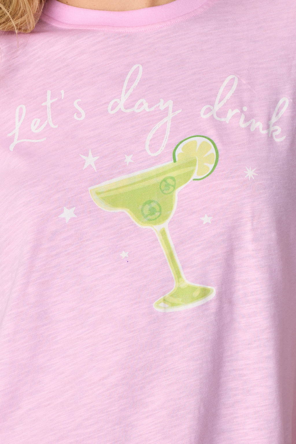 Softee "Let's Day Drink" Graphic Print T-Shirt