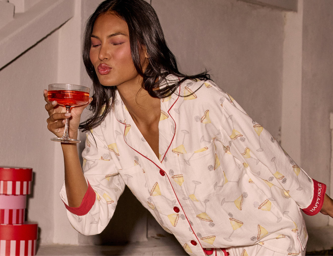 Let’s Get Toasty Share your festive recipes while wearing these festive new prints. SHOP CHEERS-WORT